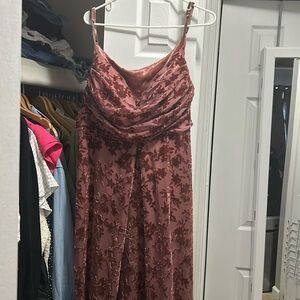 Dusty rose floral revelry bridesmaid dress